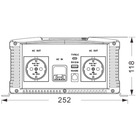 Miniature Convertisseur 12 Volts / 230 Volts 3000 Watts PUR SINUS avec BY PASS 220V N° 3