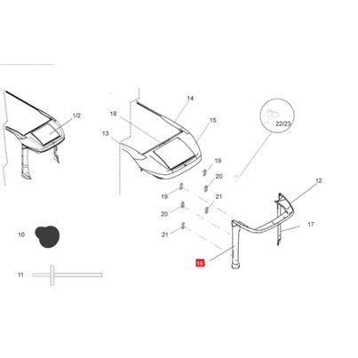 Montant avant droit pour un Chausson Welcome 630 de 2018 PORTEUR FORD