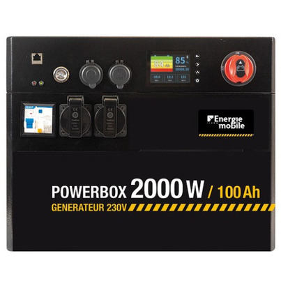 Batterie nomade lithium PowerBox 2000 W -  Capacité 1280Wh - ENERGIE MOBILE