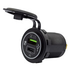 Miniature Prise charge rapide encastrable - USB-A  + USB-c - avec voltmètre LED N° 1