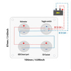 Miniature Centrale Électrique Embarquée 4-en-1 | Double USB, Voltmètre & Prise 12V Étanche N° 1