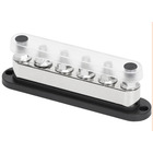 Miniature Busbar de Distribution Négatif | 6 x M10 - 300A avec Capot de Protection Transparent N° 0