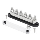 Miniature Busbar de Distribution Négatif | 6 x M10 - 300A avec Capot de Protection Transparent N° 1