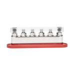 Miniature Busbar de Distribution Positif | 6 x M10 - 300A avec Capot de Protection Transparent N° 0