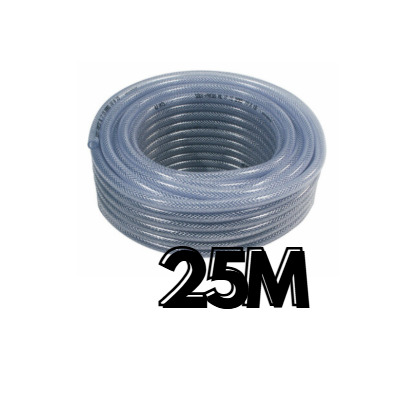 Pack Couronne 25 Mètres | Tuyau d'Eau Armé Transparent Souple Ø Intérieur 19 mm |