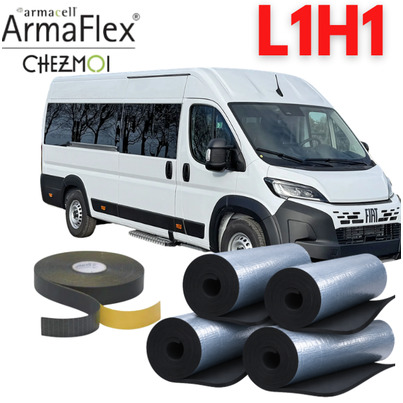 Pack Isolation Complète ArmaFlex Chez Moi | Spécial Fourgon L1H1 (Jusqu'à 5m) | Format Compact Optimisé