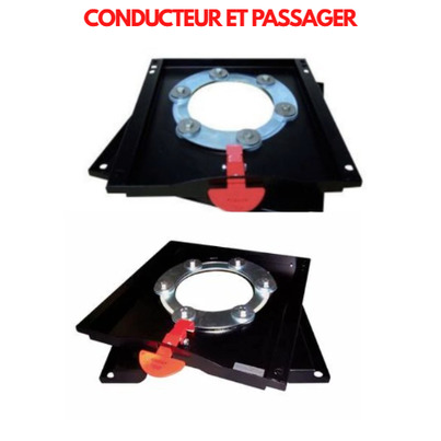 Pack 2 Embases Pivotantes Conducteur et Passager | Boxer, Jumper, Ducato depuis 2006 | RIB Scopema Homologuées