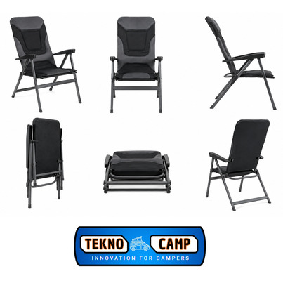 Fauteuil de Camping Matelassé Grand Confort Multi-Positions - NOVA LOUNGE – TEKNO CAMP