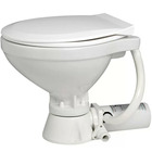 Miniature ATTENTION Produit imparfait | WC électrique compact 24V à broyeur – cuvette porcelaine, lunette plastique Soft Close blanche – OSCULATI N° 7