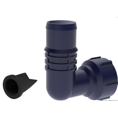 Embout Coudé 90° 3/4" - 1" avec Clapet Anti-Retour | Pour Système d'Aération et Pompes Attwood - OSCULATI