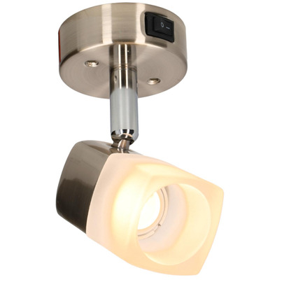 Spot LED Luna avec Interrupteur -  12V -  Acier Brossé - Blanc Chaud - HABA 