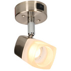 Miniature Spot LED Luna avec Interrupteur -  12V -  Acier Brossé - Blanc Chaud - HABA  N° 0