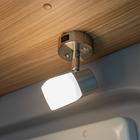 Miniature Spot LED Luna avec Interrupteur -  12V -  Acier Brossé - Blanc Chaud - HABA  N° 3