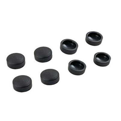 Lot de 8 Caches Vis et Amortisseurs en Caoutchouc -  Pour Plaques de Cuisson - Ø 11,5 mm - NOIR - - HABA