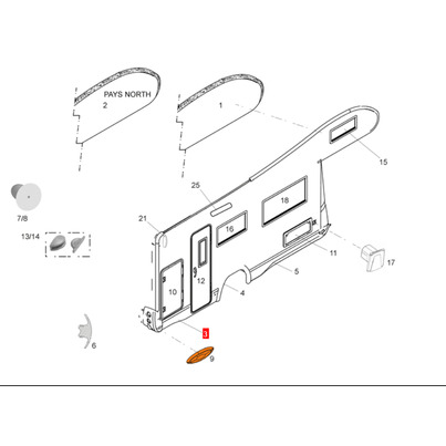 Bas de caisse arrière gauche  - Chausson First Line C656 de 2023 -