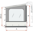 Miniature Paroi Latérale Fiamma Side W Pro F45 / F80 | Hauteur de Montage 2250 à 2800 mm | Fenêtre Crystal N° 1