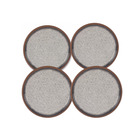Miniature Lot de 4 assiettes plates - Farmhouse Ø 20 cm | Collection Artisan Mélamine | Style Rustique Moucheté - KAMPA N° 0