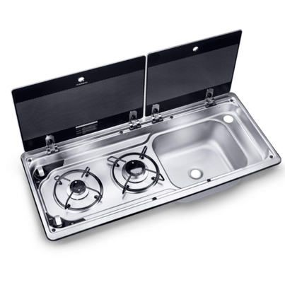 Combiné plaque de cuisson et évier à drotie -  MO 9722R 760 x 325 mm  - DOMETIC