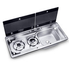 Miniature Combiné plaque de cuisson et évier à drotie -  MO 9722R 760 x 325 mm  - DOMETIC N° 0