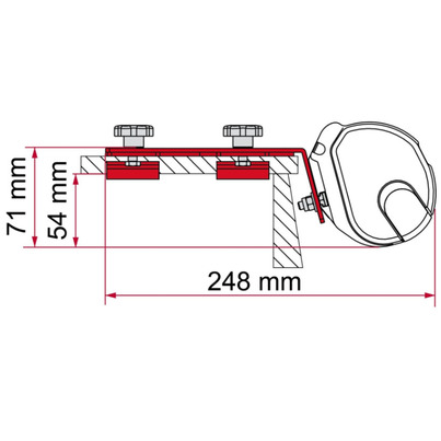 Kit 2 Adaptateurs Noirs pour Store F35 et F35 Pro sur Barres de Toit -  FIAMMA