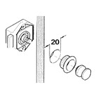 Miniature Serrure Mini Push Lock - Φ20 mm - Entraxe de 36 mm - Chrome perlé N° 1