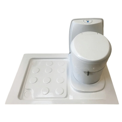 Pack sanitaire complet : Toilette Premium pivotante à 180° (chasse 12V, système SOG) + Receveur de douche 800 x 700 mm - COTE DROIT