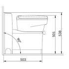 Miniature Pack sanitaire complet : Toilette Premium pivotante à 180° (chasse 12V, système SOG) + Receveur de douche 800 x 700 mm - COTE DROIT N° 3