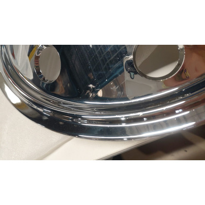 ATTENTION Produit imparfait | 2 ENJOLIVEURS ABS PLASTIQUE CHROME BRILLANT AMSTERDAM 15