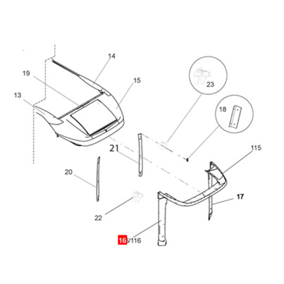 Pied de cabine pour chausson flash 514 de 2016