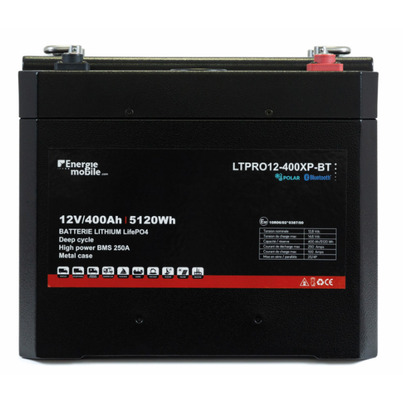 Batterie Lithium LiFePO4 LTPRO 12V 400Ah XP-BT Bac Métal — ENERGIE MOBILE 