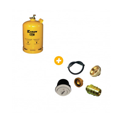 PACK Réservoir GPL 11 Kg (Boîte ext. Blanche + tous les adaptateurs) GASLOW