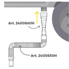 Miniature Kit d'évacuation d'eaux usées — Adaptateur universel Ø 17 - 49 mm & flexible extensible 3 m - HABA N° 3