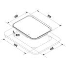Miniature Réchaud - 3 FEUX - 570 x 450 mm - NOIR/ARGENT -  CARBEST N° 3