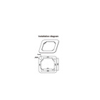 Miniature Evier avec couvercle - 415 x 365 - INOX - N° 2