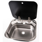 Miniature Evier avec couvercle - 415 x 365 x 195 - INOX - N° 0