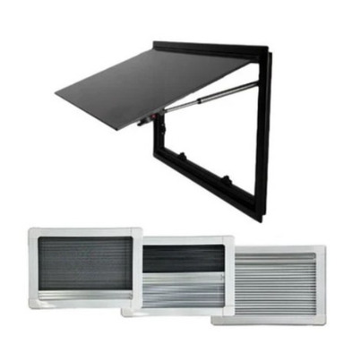 Baie projetable SQUARE en double vitrage acrylique – 500 X 500 - Store occultant + moustiquaire