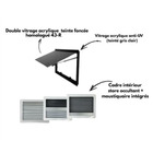 Miniature Baie projetable SQUARE en double vitrage acrylique – 500 X 500 - Store occultant + moustiquaire N° 4