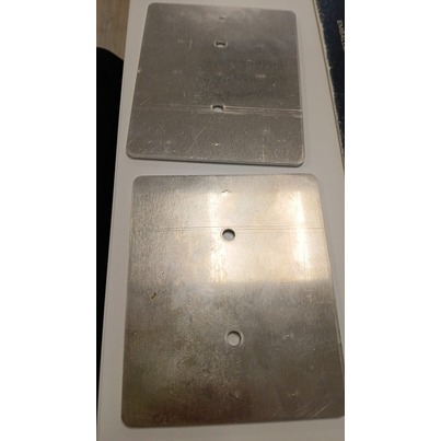 ATTENTION Produit imparfait | Plaque de fixation inox entraxe 50 mm