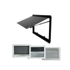 Miniature Baie projetable SQUARE en double vitrage acrylique – 280 X 380 - Store occultant + moustiquaire N° 0