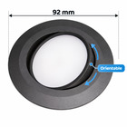 Miniature Spot LED encastré orientable tactile dimmable Ø 92 mm  12/24V 2W – Noir - CARBEST N° 1