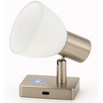 Spot LED USB-C interrupteur tactile Nickel - CARBEST