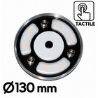 Miniature Plafonnier LED tactile miroir -  Ø 130 mm - 12/24V - BLANC CHAUD  avec veilleuse BLEUE N° 3
