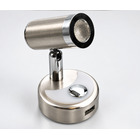 Miniature Liseuse LED orientable 12V 2W fixation invisible avec veilleuse bleue, tactile & USB-C (3000K) N° 0