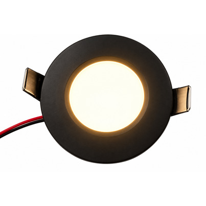 Spot LED Encastrable Ø60mm 12V 3W Blanc Chaud 3000K - Noir