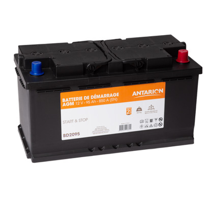 Batterie de Démarrage AGM 95Ah - 12V - 850A — Puissance Maximale et Endurance Renforcée - ANTARION