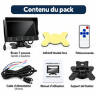 Miniature PACK RECUL  camping-car et van : écran moniteur DVR 7 pouces Split Screen + caméra 18 LED infrarouges IP67, câble 15 m inclus N° 2