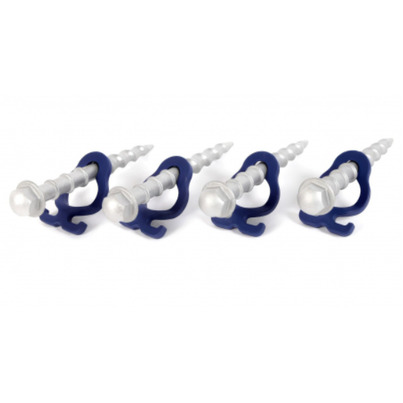 Lot de 4 Piquets à Frapper et Visser Aluminium Hardcore HC 15 cm - PEGGY PEG