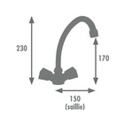 Miniature ROBINET MÉLANGEUR POUR LAVABO D'ANGLE HERA RACCORD 10/12mm N° 2