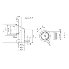 Miniature Bonde coudée Ø25mm (filetage Ø31mm) sans bouchon N° 1