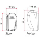 Miniature STORE F45S 4 METRES EAGLE ELECTRIQUE BOITIER BLANC TOILE DELUXE GREY - FIAMMA N° 4